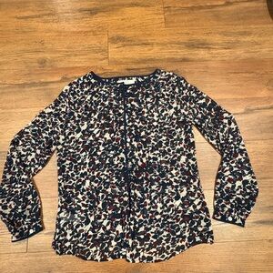 LOFT Women's Multicolor Patterned Blouse